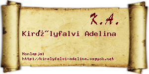 Királyfalvi Adelina névjegykártya